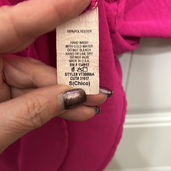 Impressions Hot pink Top Small - Picture 6 of 7